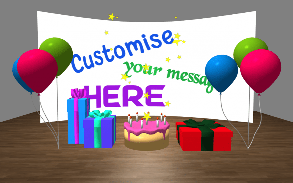 Birthday eCard style 1 with personalised message