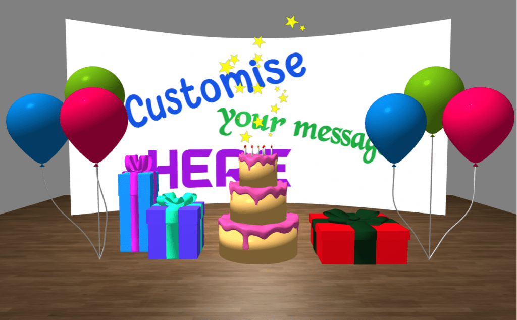 Birthday eCard style 4 with personalised message