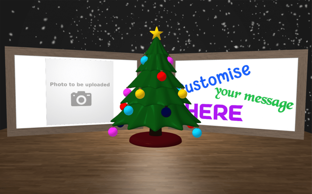Christmas eCard style 6 with personalised message and photo upload