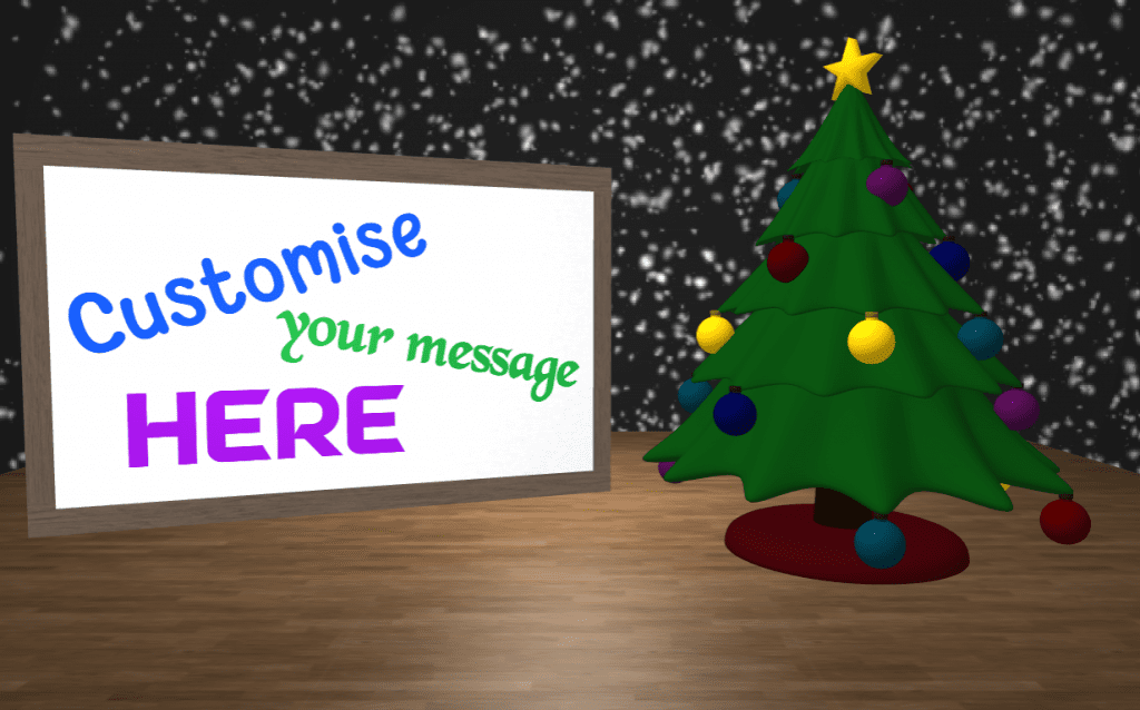 Personalised festive eCard - Christmas tree with text on left - Customisable text