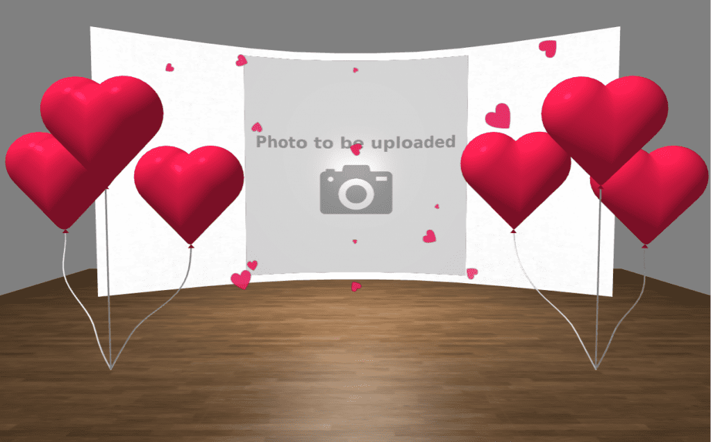 Personalised Valentine's Day eCard - Heart balloons - Upload your own photo